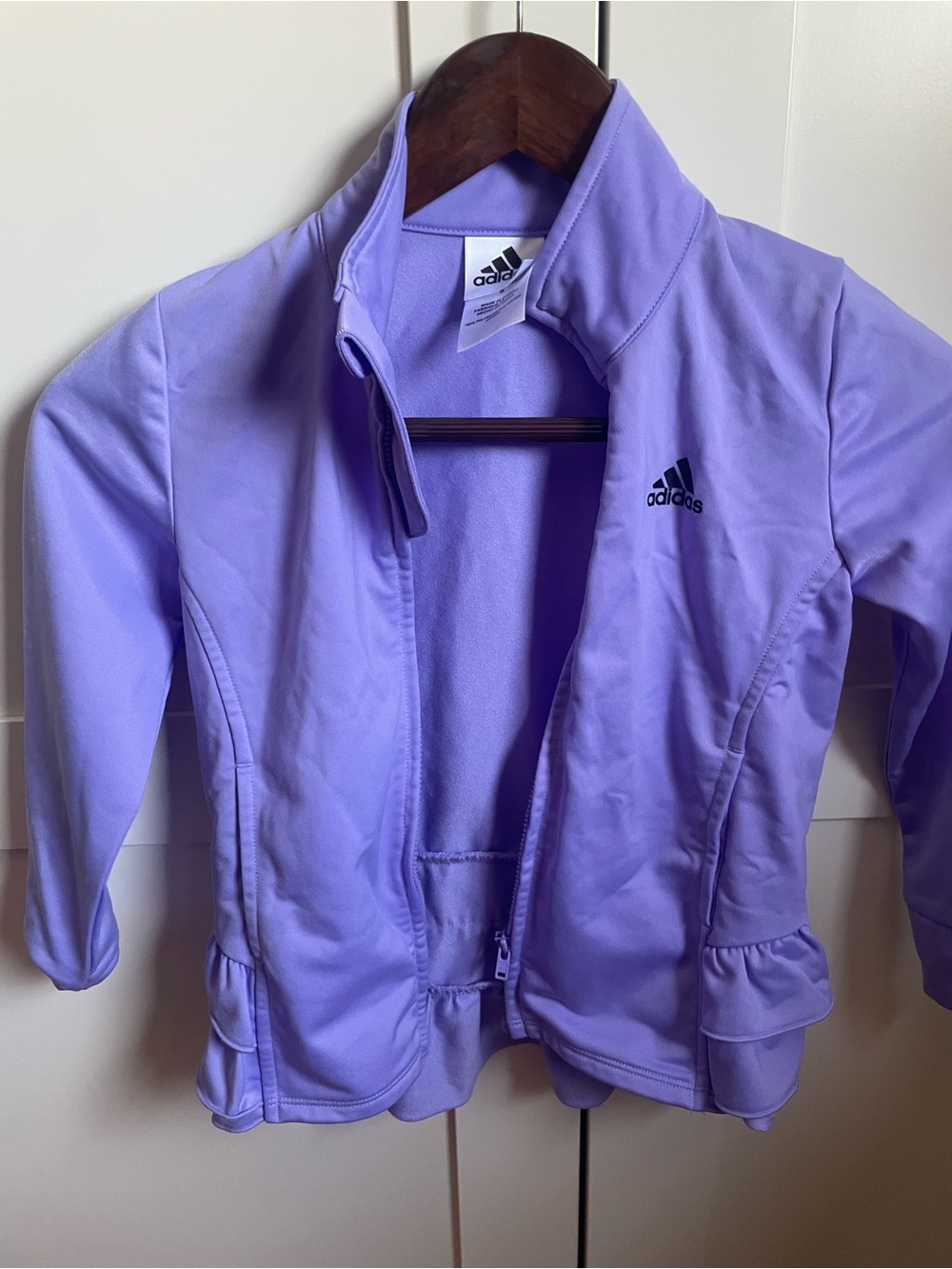 Purple adidas 5t zip up